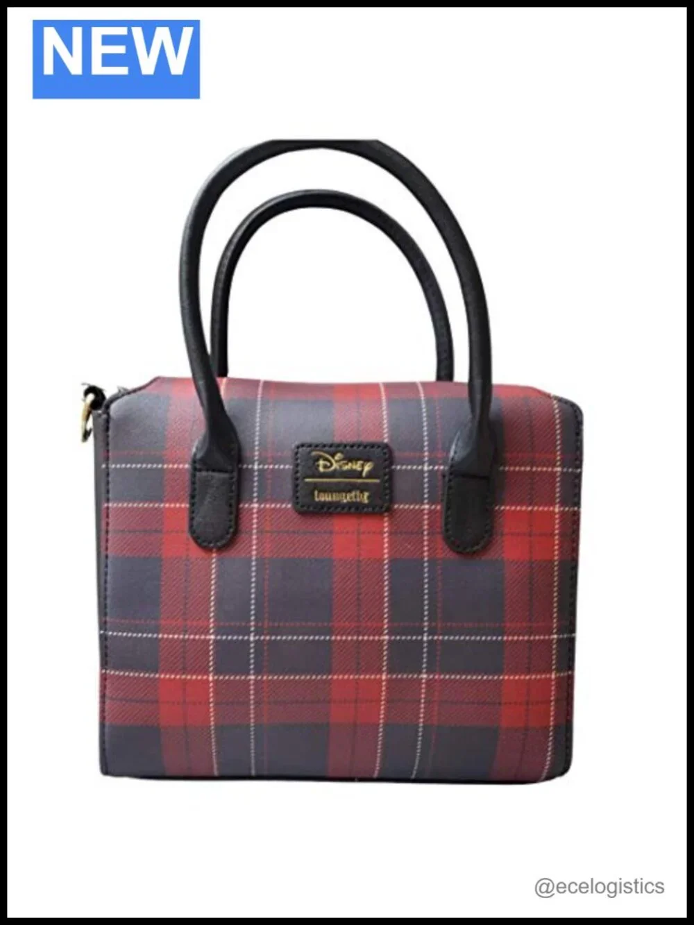 Loungefly Disney Lady and the Tramp Plaid Dinner Crossbody Bag Faux Leather